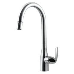 Houzer Cora Pull Down Kitchen Faucet with CeraDox Technology Polished Chrome, CORPD-569-PC