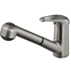 Houzer Gaia Pull Out Kitchen Faucet Brushed Nickel, GAIPO-361-BN
