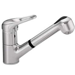 Houzer Gaia Pull Out Kitchen Faucet with CeraDox Technology Polished Chrome, GAIPO-361-PC