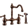 Houzer Lexington Bridge Kitchen Faucet with Sidespray Oil Rubbed Bronze, LEXBS-956-OB