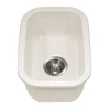 Houzer Platus 13 inch Biscuit Fireclay Undermount Single Bowl Bar Sink- PTB-1318 BQ-C