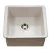 Houzer Platus 18" Square Fireclay Bar/Prep Sink, Biscuit, PTB-2020 BQ