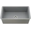 Houzer Platus 18" Undermount Fireclay Kitchen Sink, Gray, PTU-3600 GR
