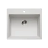 Houzer Quartztone 25 inch Cloud Granite Composite Drop-in Topmount Single Bowl Kitchen Sink - G-300 CLOUD