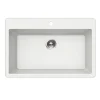Houzer Quartztone 33 inch Cloud Granite Composite Topmount Single Bowl Kitchen Sink, V-300 CLOUD