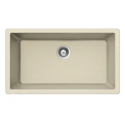 Houzer Quartztone 33 inch Linen Granite Composite Undermount Single Bowl Kitchen Sink - V-100U LINEN