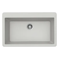 Houzer Quartztone 33 inch Thunder Granite Composite Topmount Single Bowl Kitchen Sink, V-100 Thunder
