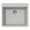 Houzer Quartztone 24 inch Thunder Granite Composite Drop-in Topmount Single Bowl Kitchen Sink - G-100 THUNDER