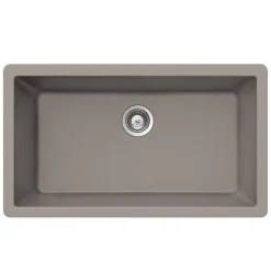 Houzer Quartztone 33" Undermount Granite Kitchen Sink, Taupe, V-100U TAUPE