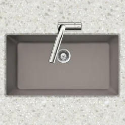 Houzer Quartztone 33" Undermount Granite Kitchen Sink, Taupe, V-100U TAUPE