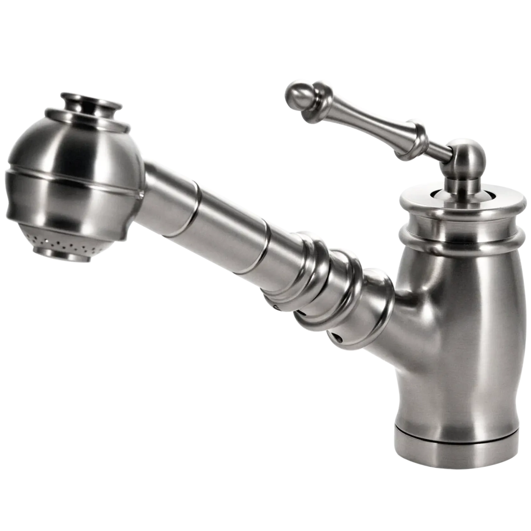 Houzer Scepter Pull Out Solid Brass Kitchen Faucet Brushed Nickel, SCEPO-263-BN