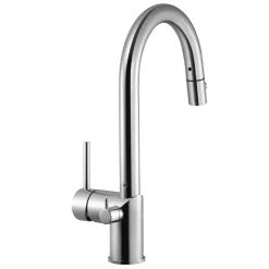 Houzer Sentinel Pull Down Kitchen Faucet with Hot Water Safety Switch Polished Chrome, SENPD-466-PC