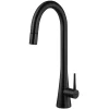 Houzer Soma 1.75 GPM Lever Brass Kitchen Faucet, Pull Down, Matte Black, SOMPD-669-MB