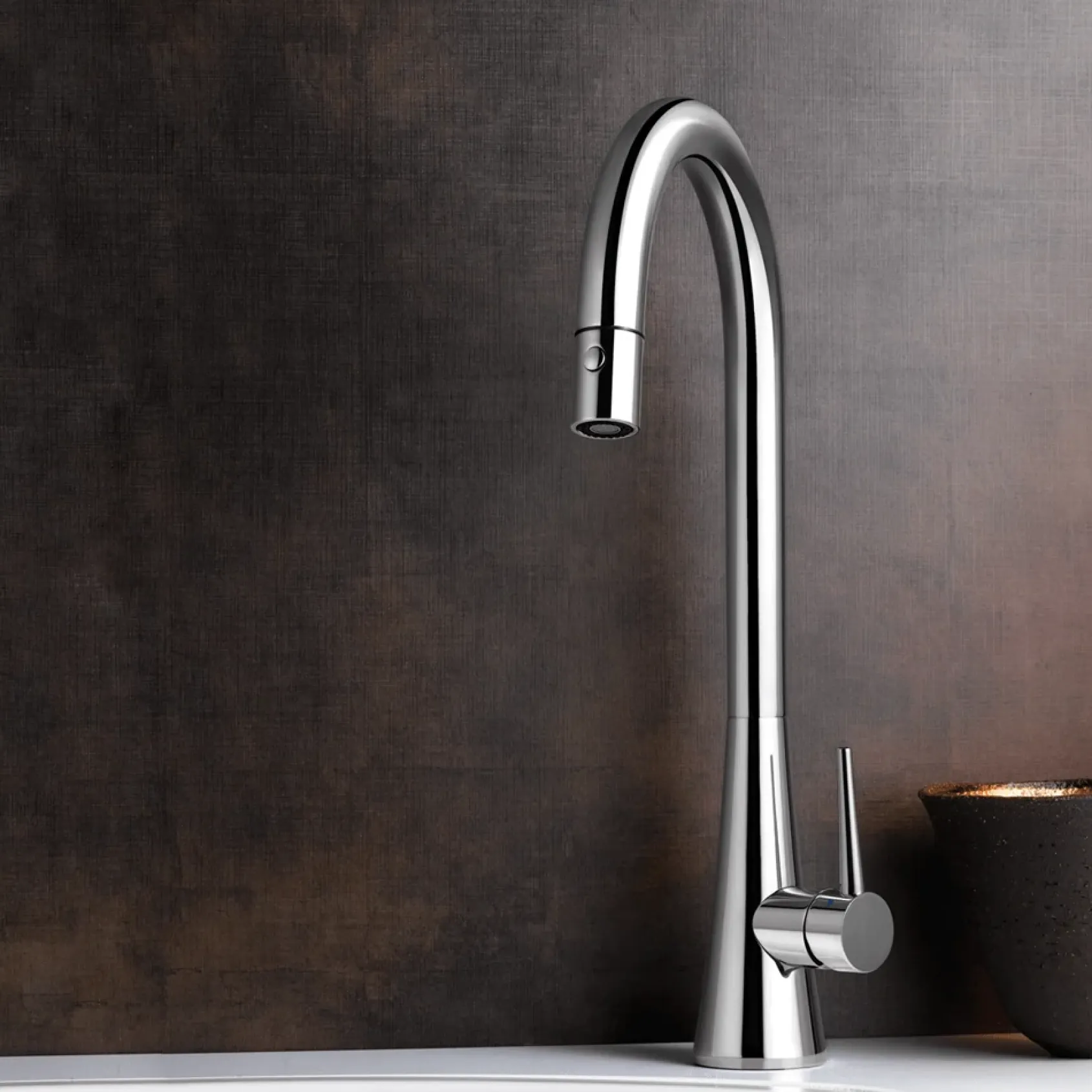 Houzer Soma Pull Down Kitchen Faucet Brushed Nickel, SOMPD-669-BN