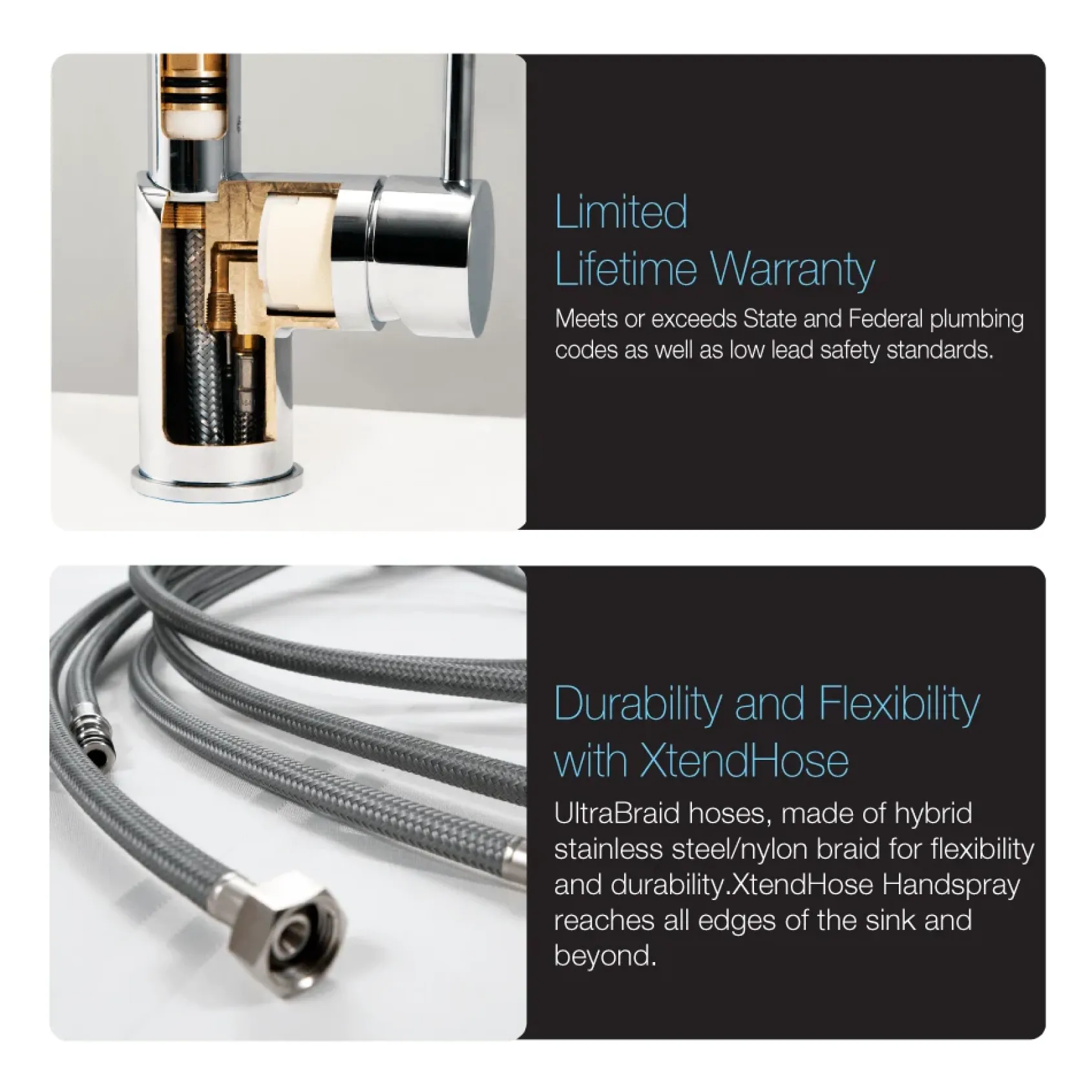 Houzer Soma Pull Down Kitchen Faucet Brushed Nickel, SOMPD-669-BN