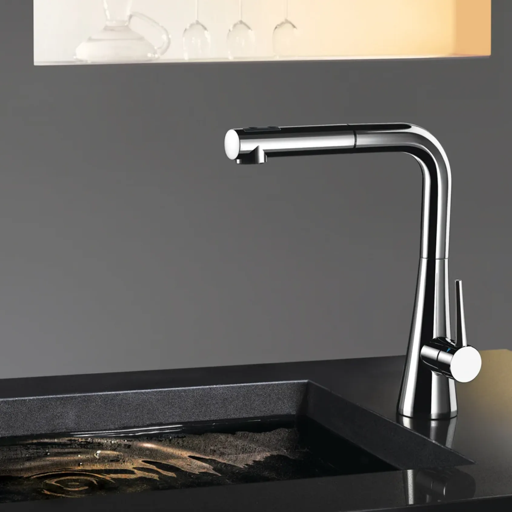 Houzer Soma Pull Out Kitchen Faucet Oil Rubbed Bronze, SOMPO-665-OB