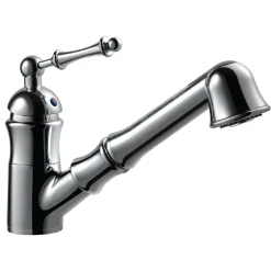 Houzer Squire Pull Out Traditional Kitchen Faucet with CeraDox Technology Polished Chrome, SQUPO-176-PC