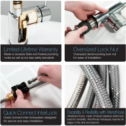 Houzer Surge Pull Out Kitchen Faucet Oil Rubbed Bronze, SURPO-571-OB