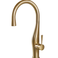Houzer Vision Hidden Pull Down Kitchen Faucet Brushed Brass, VISPD-869-BB