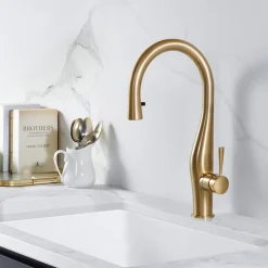 Houzer Vision Hidden Pull Down Kitchen Faucet Rubbed Bronze, VISPD-869-OB