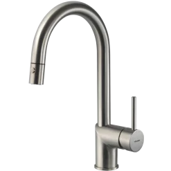 Houzer Vitale Pull Down Kitchen Faucet Brushed Nickel, VITPD-668-BN