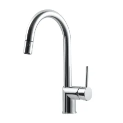 Houzer Vitale Pull Down Kitchen Faucet with CeraDox Technology Polished Chrome, VITPD-668-PC