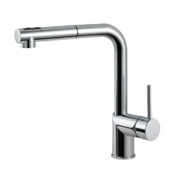 Houzer Vitale Pull Out Kitchen Faucet with CeraDox Technology Polished Chrome, VITPO-664-PC