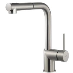 Houzer Vitale Pull Out Kitchen Faucet Brushed Nickel, VITPO-664-BN