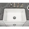 Houzer 30" Fireclay Farmhouse Apron Front Single Bowl Kitchen Sink, White, PTS-4100 WH