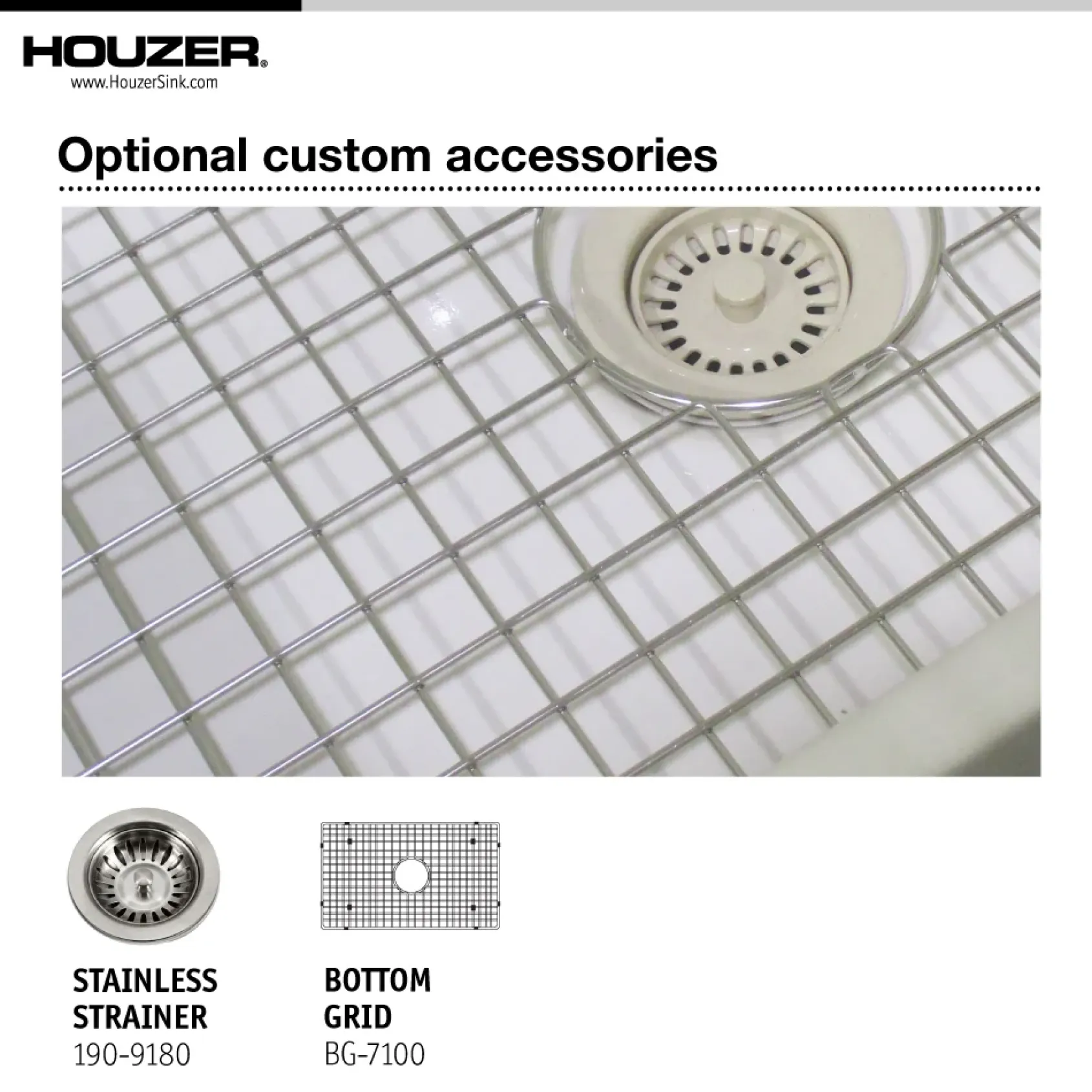 Houzer 30" Fireclay Farmhouse Apron Front Single Bowl Kitchen Sink, White, PTS-4100 WH