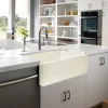 Houzer 33" Fireclay Farmhouse Apron Front Single Bowl Kitchen Sink, Biscuit, PTG-4300 BQ
