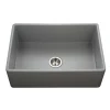 Houzer 30" Fireclay Single Bowl Farmhouse Kitchen Sink, Grey, Platus Series, PTS-4100 GR