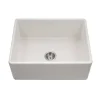 Houzer 26" Fireclay Single Bowl Farmhouse Kitchen Sink, Biscuit, Platus Series, PTS-2600 BQ