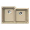 Houzer 33" Granite Undermount 60/40 Double Bowl Kitchen Sink, Sand, M-175U SAND