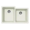 Houzer 33" Granite Undermount 60/40 Double Bowl Kitchen Sink, Cloud, M-175U CLOUD