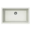 Houzer 33" Granite Undermount Single Bowl Kitchen Sink, White, V-100U CLOUD
