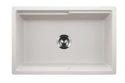 Houzer Quartztone 30" Cloud Apron Front Farmhouse Granite Composite Workstation Kitchen Sink with Accessories - W-130 CLOUD-C