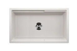 Houzer Quartztone 33" Cloud Apron Front Farmhouse Granite Composite Workstation Kitchen Sink with Accessories - W-133 CLOUD-C