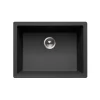 Houzer Quartztone 24 inch Midnite Granite Composite Undermount Single Bowl Kitchen Sink - G-300U MIDNITE