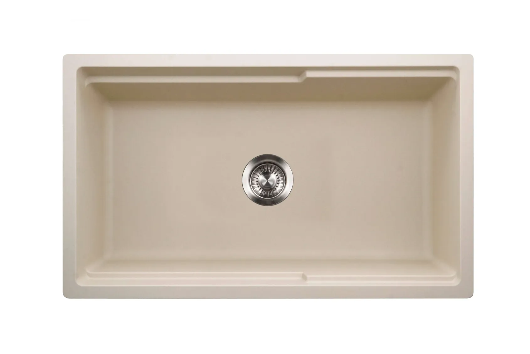 Houzer Quartztone 33 inch Sand Apron Front Farmhouse Granite Composite Workstation Kitchen Sink with Accessories - W-133 SAND-C