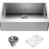 Houzer 33" Stainless Steel Farmhouse Apron Front Kitchen Sink, ENG-3320