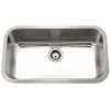 Houzer 33" Stainless Steel Undermount Single Bowl Kitchen Sink, 18 Gauge, STL-3600-1