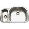 Houzer 32" Stainless Steel Undermount 80/20 Double Bowl Kitchen Sink, 18 Gauge, MG-3209SL-1