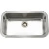 Houzer 33" Stainless Steel Undermount Large Single Bowl Kitchen Sink, 18 Gauge, MGS-3018-1
