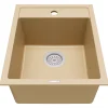 Karran 16" Drop In/Topmount Quartz Composite Kitchen Sink, Bisque, QT-825-BI