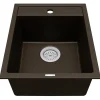 Karran 16" Drop In/Topmount Quartz Composite Kitchen Sink, Brown, QT-825-BR