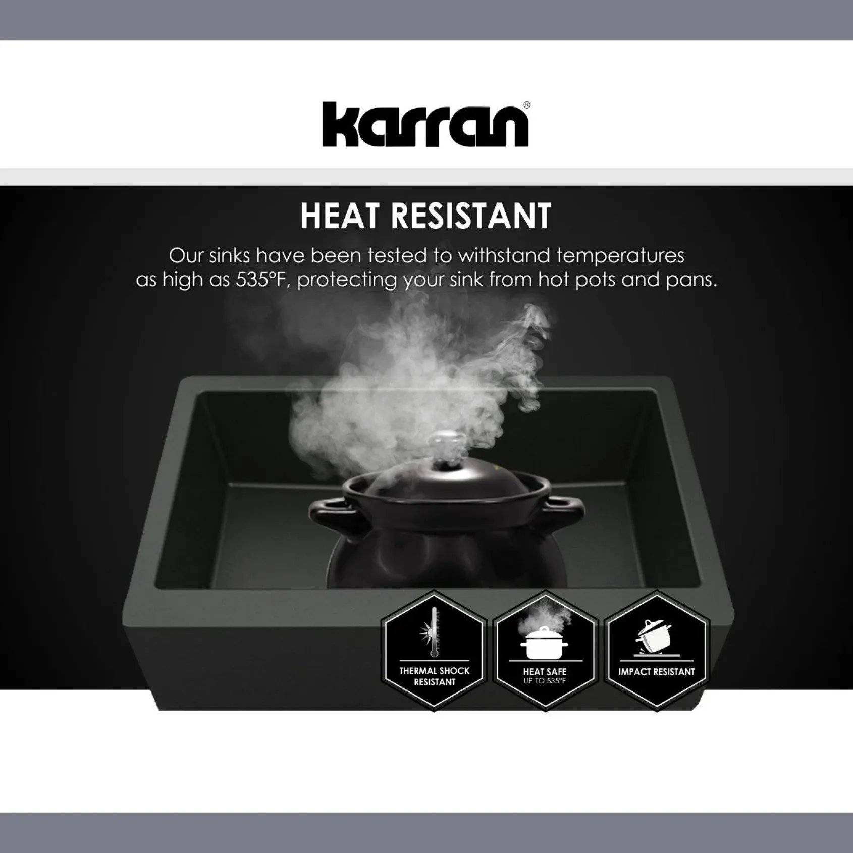 Karran 18" Quartz Bar/Prep Sink, Concrete, QX-680-CN