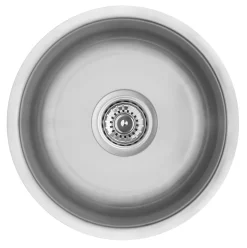 Karran 15" Round Stainless Steel Bar/Prep Sink, 18 Gauge, U-1414