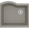 Karran 24" Undermount Quartz Composite Kitchen Sink, Concrete, QU-671-CN