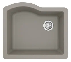Karran 24" Undermount Quartz Composite Kitchen Sink, Concrete, QU-671-CN